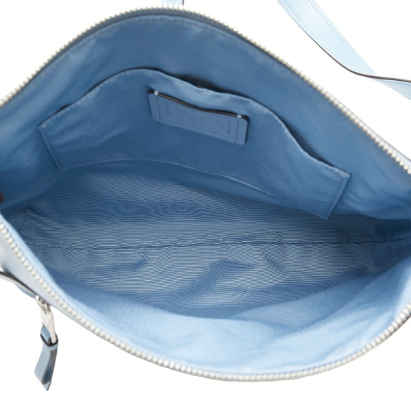 コーチ 斜め掛け ショルダーバッグ ライトブルー レザー レディース COACH 【中古】