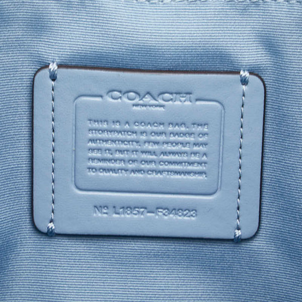 コーチ 斜め掛け ショルダーバッグ ライトブルー レザー レディース COACH 【中古】