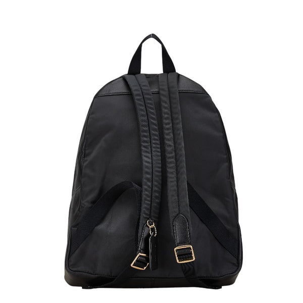 コーチ シグネチャー リュック バックパック F58314 ブラック ブラウン PVC レザー レディース COACH 【中古】