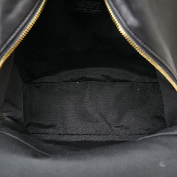 コーチ シグネチャー リュック バックパック F58314 ブラック ブラウン PVC レザー レディース COACH 【中古】