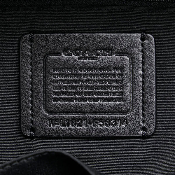 コーチ シグネチャー リュック バックパック F58314 ブラック ブラウン PVC レザー レディース COACH 【中古】