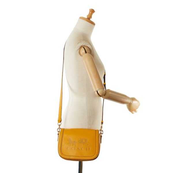 コーチ ホース アンド キャリッジ 斜め掛け ショルダーバッグ C4058 イエロー レザー レディース COACH 【中古】