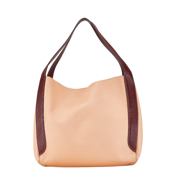 コーチ ハドリーホーボー  ハンドバッグ サーモンピンク パープル レザー レディース COACH 【中古】