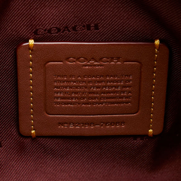 コーチ ハドリーホーボー  ハンドバッグ サーモンピンク パープル レザー レディース COACH 【中古】