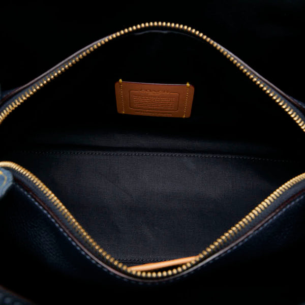 コーチ ハドリーホーボー 日本限定 ハンドバッグ トートバッグ CA834 ブルー デニム レザー レディース COACH 【中古】