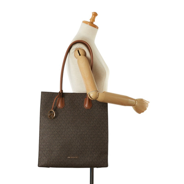 マイケルコース シグネチャー ハンドバッグ トートバッグ 35F1GM9T3B ブラウン PVC レザー レディース Michael Kors 【中古】
