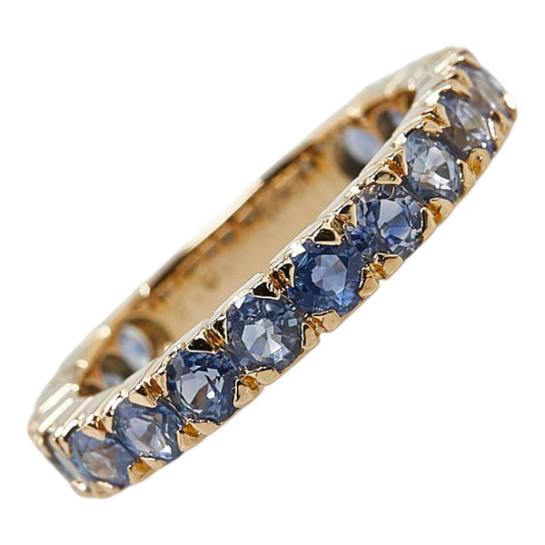 ノーブランド K18YG イエローゴールド サファイア2.0ct エタニティ リング 指輪 レディース no brand 8.5号 【中古】