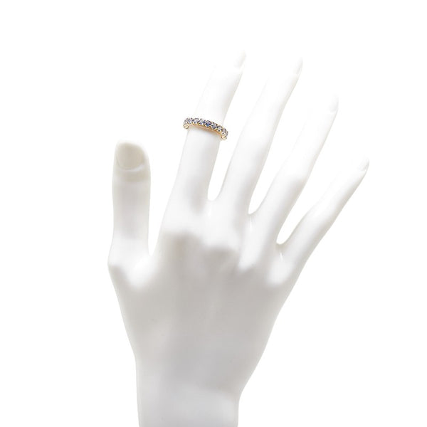 ノーブランド K18YG イエローゴールド サファイア2.0ct エタニティ リング 指輪 レディース no brand 8.5号 【中古】