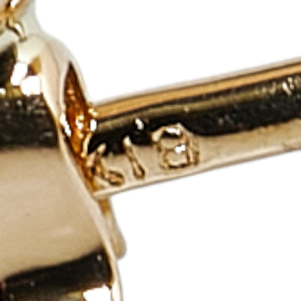 K18YG イエローゴールド フープ ピアス レディース 【中古】