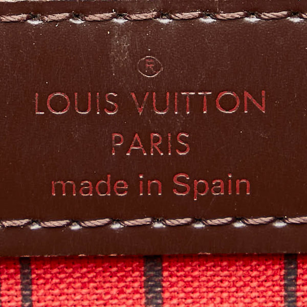 ルイ ヴィトン ダミエ ネヴァーフルMM トートバッグ ショルダーバッグ N41358 エベヌ ブラウン PVC レザー レディース LOUIS VUITTON 【中古】