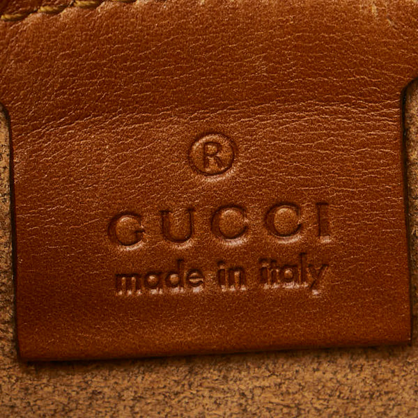 グッチ ワンショルダーバッグ 95332 ブラウン レザー スエード レディース GUCCI 【中古】