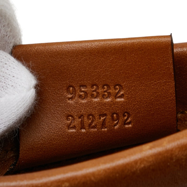 グッチ ワンショルダーバッグ 95332 ブラウン レザー スエード レディース GUCCI 【中古】