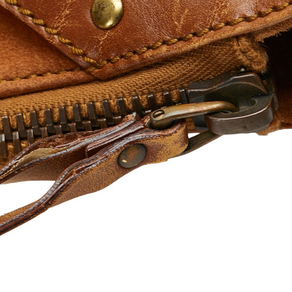 グッチ ワンショルダーバッグ 95332 ブラウン レザー スエード レディース GUCCI 【中古】