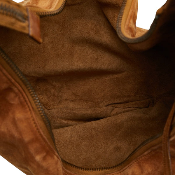 グッチ ワンショルダーバッグ 95332 ブラウン レザー スエード レディース GUCCI 【中古】