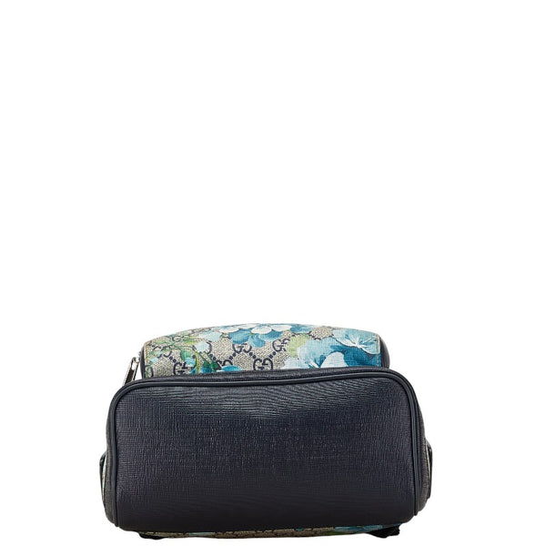 グッチ GGブルームス リュック バックパック 546327 ベージュ ネイビー PVC レザー レディース GUCCI 【中古】