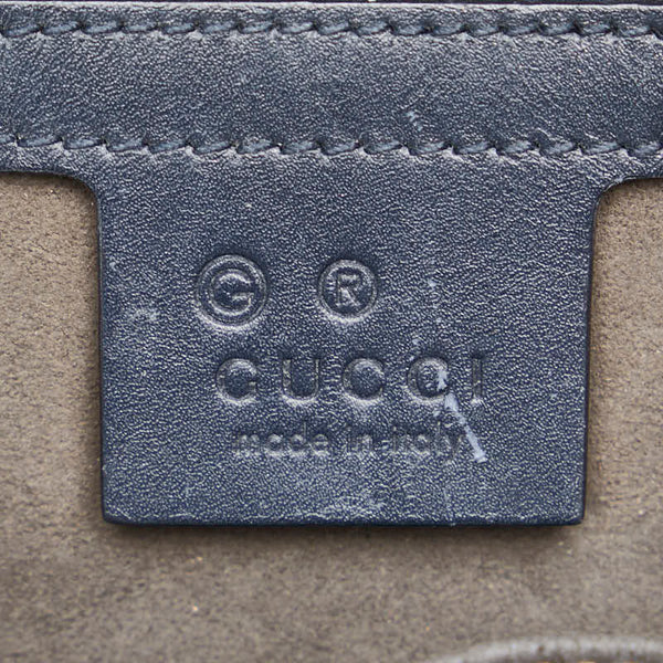 グッチ GGブルームス リュック バックパック 546327 ベージュ ネイビー PVC レザー レディース GUCCI 【中古】