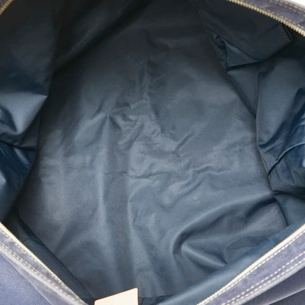 グッチ ロゴ ワンショルダーバッグ 189674 ネイビー レッド キャンバス レディース GUCCI 【中古】