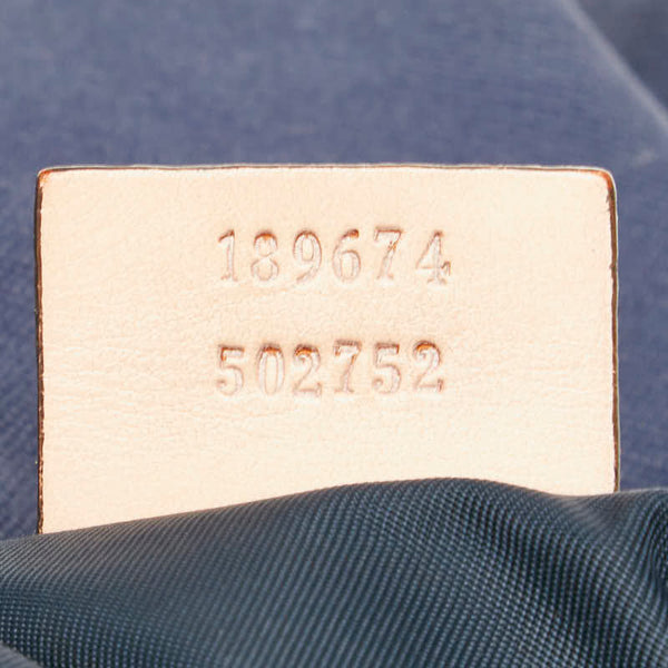 グッチ ロゴ ワンショルダーバッグ 189674 ネイビー レッド キャンバス レディース GUCCI 【中古】