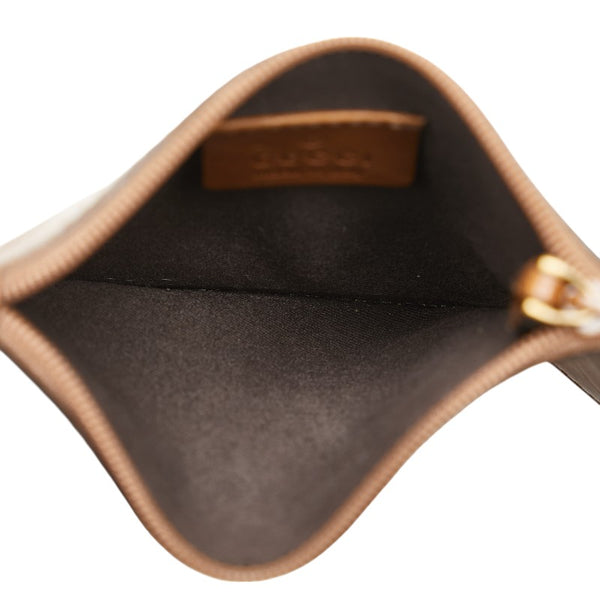 グッチ GGキャンバス ショルダーバッグ 94898 002058 ベージュ ブラウン キャンバス レザー レディース GUCCI 【中古】