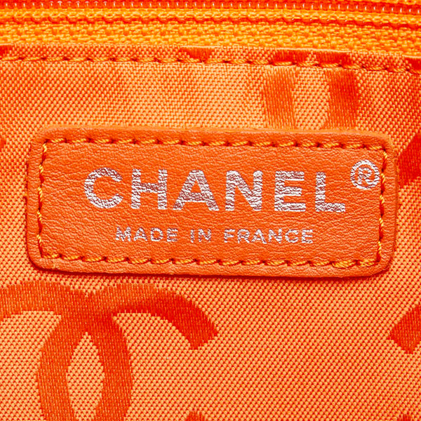 シャネル カンボンライン ラージ トートバッグ A25169 ベージュ ラムスキン レディース CHANEL 【中古】