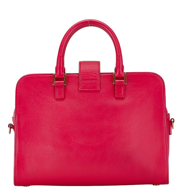 サンローラン ベイビーカバス ハンドバッグ ショルダーバッグ 2WAY 372087 ピンク レザー レディース SAINT LAURENT 【中古】