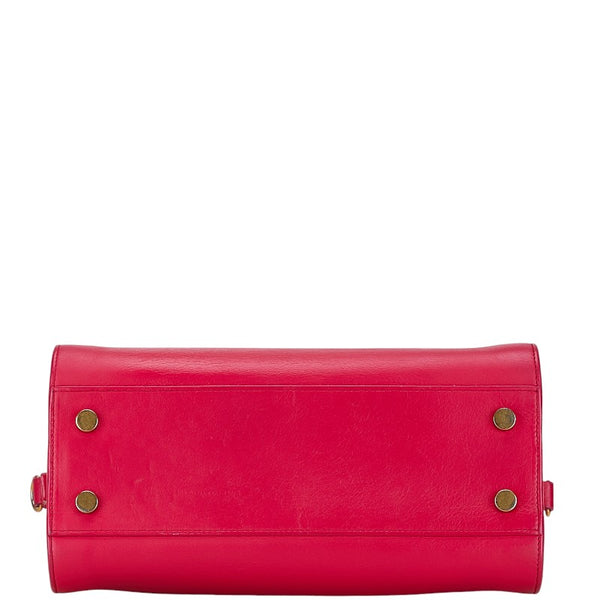 サンローラン ベイビーカバス ハンドバッグ ショルダーバッグ 2WAY 372087 ピンク レザー レディース SAINT LAURENT 【中古】