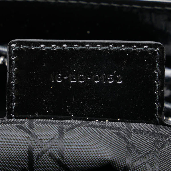 ディオール カナージュ レディディオール ハンドバッグ ショルダーバッグ 2WAY ブラック エナメル レディース Dior 【中古】