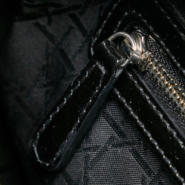 ディオール カナージュ レディディオール ハンドバッグ ショルダーバッグ 2WAY ブラック エナメル レディース Dior 【中古】