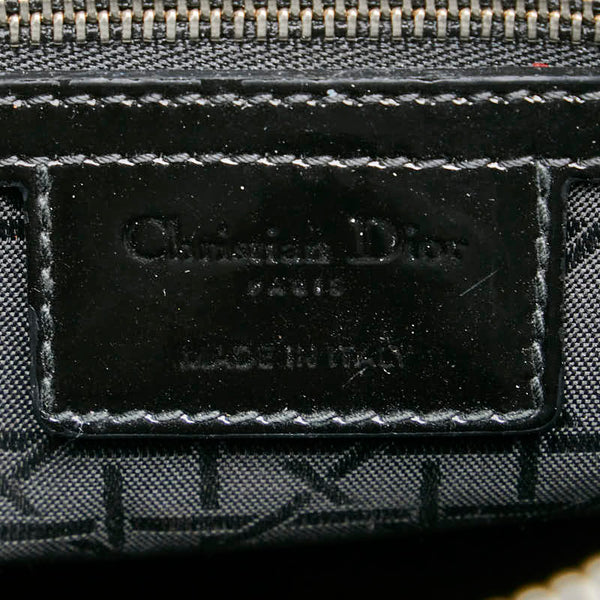 ディオール カナージュ レディディオール ハンドバッグ ショルダーバッグ 2WAY ブラック エナメル レディース Dior 【中古】