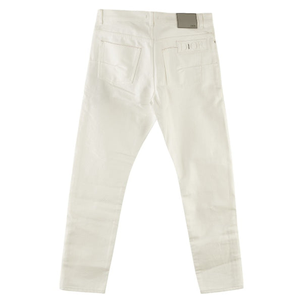 ディオール 21AW ×Sacai SLIM 17 REGULAR デニムパンツ #32 213D007AY508 ホワイト コットン メンズ Dior 【中古】