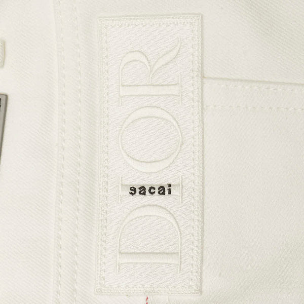 ディオール 21AW ×Sacai SLIM 17 REGULAR デニムパンツ #32 213D007AY508 ホワイト コットン メンズ Dior 【中古】