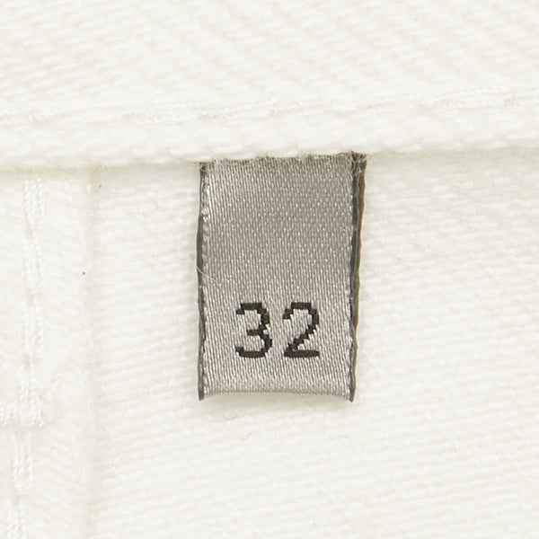 ディオール 21AW ×Sacai SLIM 17 REGULAR デニムパンツ #32 213D007AY508 ホワイト コットン メンズ Dior 【中古】