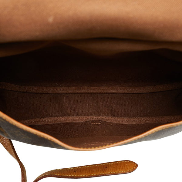 ルイ ヴィトン モノグラム ソミュール30 斜め掛け ショルダーバッグ M42256 ブラウン PVC レザー レディース LOUIS VUITTON 【中古】