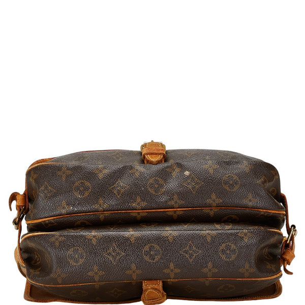 ルイ ヴィトン モノグラム ソミュール30 斜め掛け ショルダーバッグ M42256 ブラウン PVC レザー レディース LOUIS VUITTON 【中古】