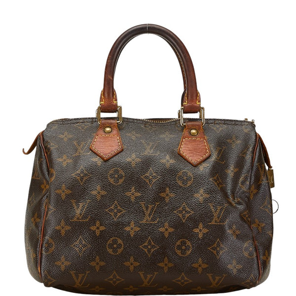 ルイ ヴィトン モノグラム スピーディ25 ハンドバッグ ミニボストンバッグ M41528 ブラウン PVC レザー レディース LOUIS VUITTON 【中古】
