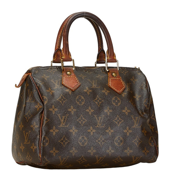 ルイ ヴィトン モノグラム スピーディ25 ハンドバッグ ミニボストンバッグ M41528 ブラウン PVC レザー レディース LOUIS VUITTON 【中古】
