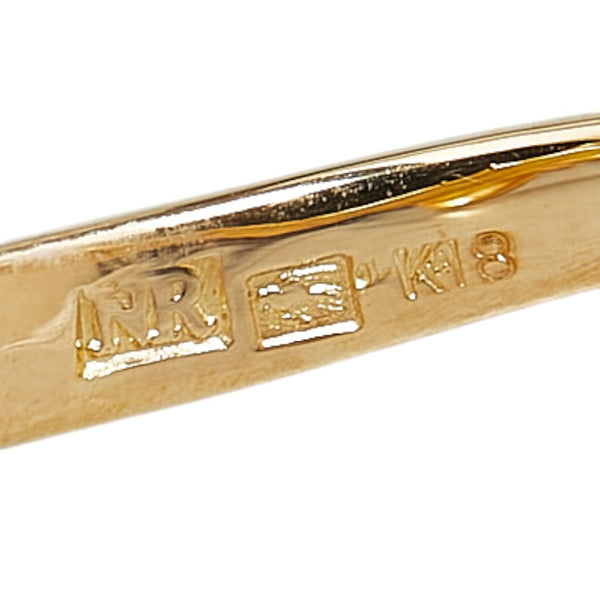 ニナリッチ K18YG イエローゴールド ダイヤ リボン モチーフ リング 指輪 レディース NINA RICCI 14.5号 【中古】