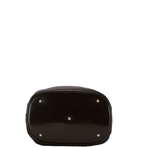 グッチ バンブー 巾着 ハンドバッグ ショルダーバッグ 2WAY 001 2854 1657 5 ブラウン ナイロン レザー レディース GUCCI 【中古】