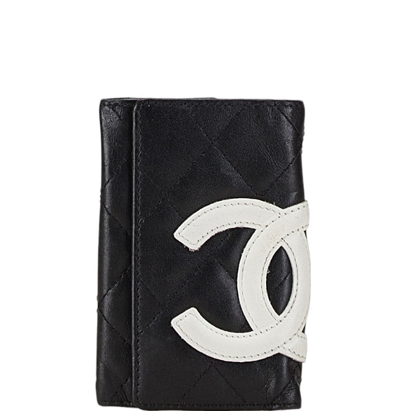 シャネル カンボンライン ココマーク キーケース ブラック レザー レディース CHANEL 【中古】