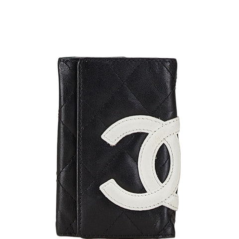 シャネル カンボンライン ココマーク キーケース ブラック レザー レディース CHANEL 【中古】