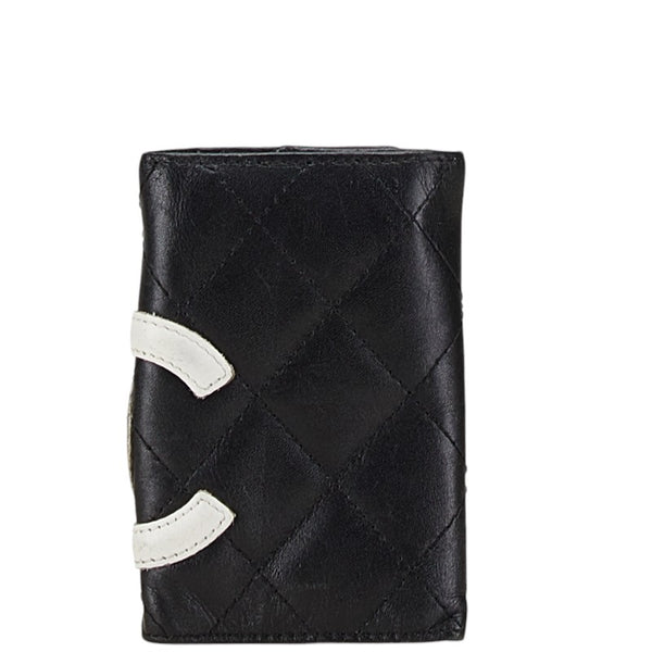 シャネル カンボンライン ココマーク キーケース ブラック レザー レディース CHANEL 【中古】