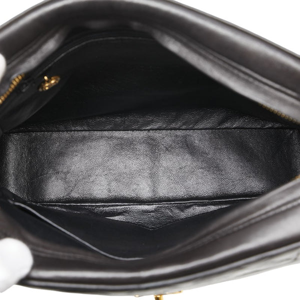 シャネル マトラッセ ココマーク フリンジ チェーン ショルダーバッグ ブラック ラムスキン レディース CHANEL 【中古】