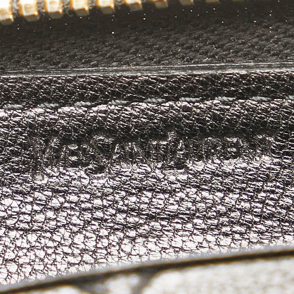 サンローラン YSLロゴ ラウンドファスナー 長財布 314902 ブラック レザー レディース SAINT LAURENT 【中古】