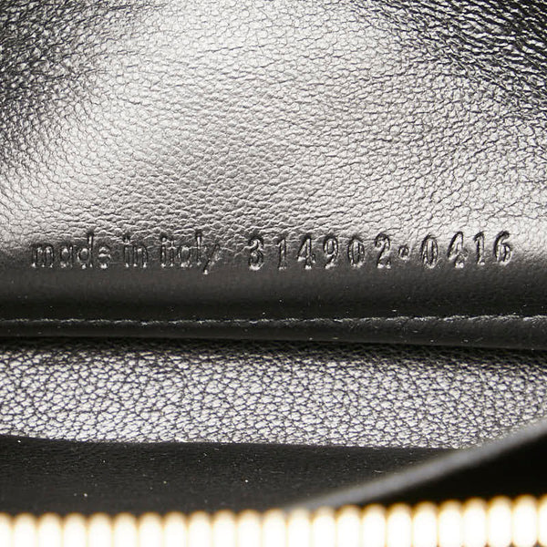 サンローラン YSLロゴ ラウンドファスナー 長財布 314902 ブラック レザー レディース SAINT LAURENT 【中古】