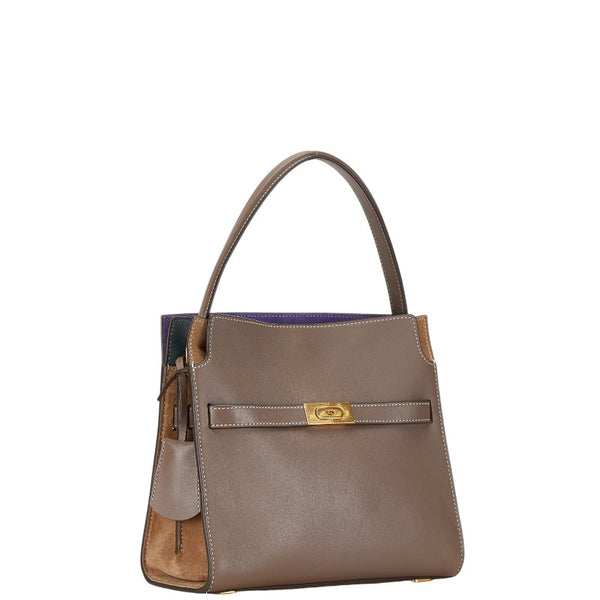 トリーバーチ ハンドバッグ ショルダーバッグ 2WAY ベージュ レザー スウェード レディース Tory Burch 【中古】