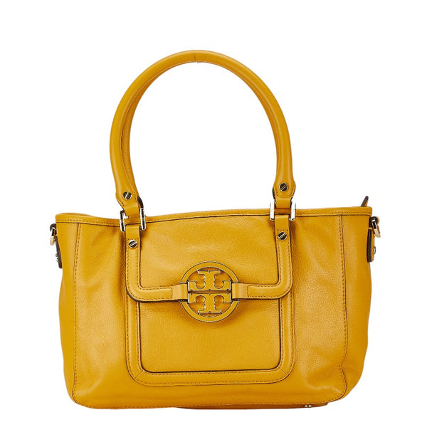 トリーバーチ アマンダ ハンドバッグ ショルダーバッグ 2WAY イエロー レザー レディース Tory Burch 【中古】
