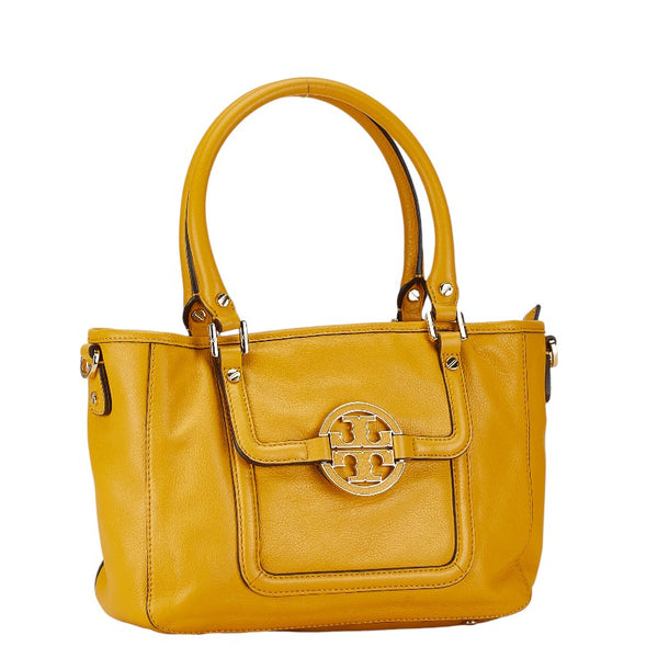 トリーバーチ アマンダ ハンドバッグ ショルダーバッグ 2WAY イエロー レザー レディース Tory Burch 【中古】