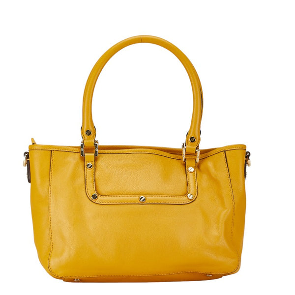 トリーバーチ アマンダ ハンドバッグ ショルダーバッグ 2WAY イエロー レザー レディース Tory Burch 【中古】