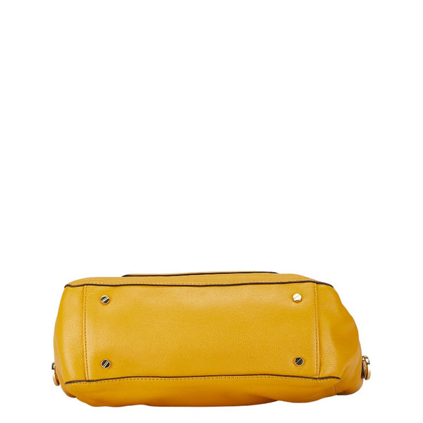 トリーバーチ アマンダ ハンドバッグ ショルダーバッグ 2WAY イエロー レザー レディース Tory Burch 【中古】