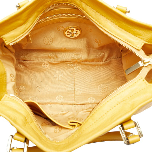 トリーバーチ アマンダ ハンドバッグ ショルダーバッグ 2WAY イエロー レザー レディース Tory Burch 【中古】